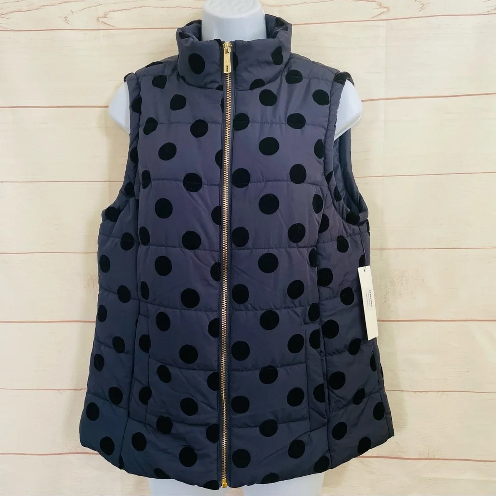 Kenneth Cole New York - Quilted Vest w/velvet dots - Picture 3 of 10